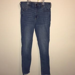 A&F Skinny Jeans with Fringed Bottom